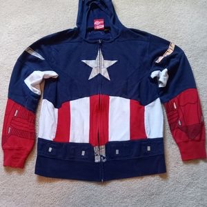 Captain America Zip up hoodie size medium